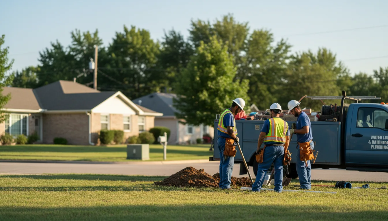 Residential water line and bathroom plumbing service in Ashville, PA
